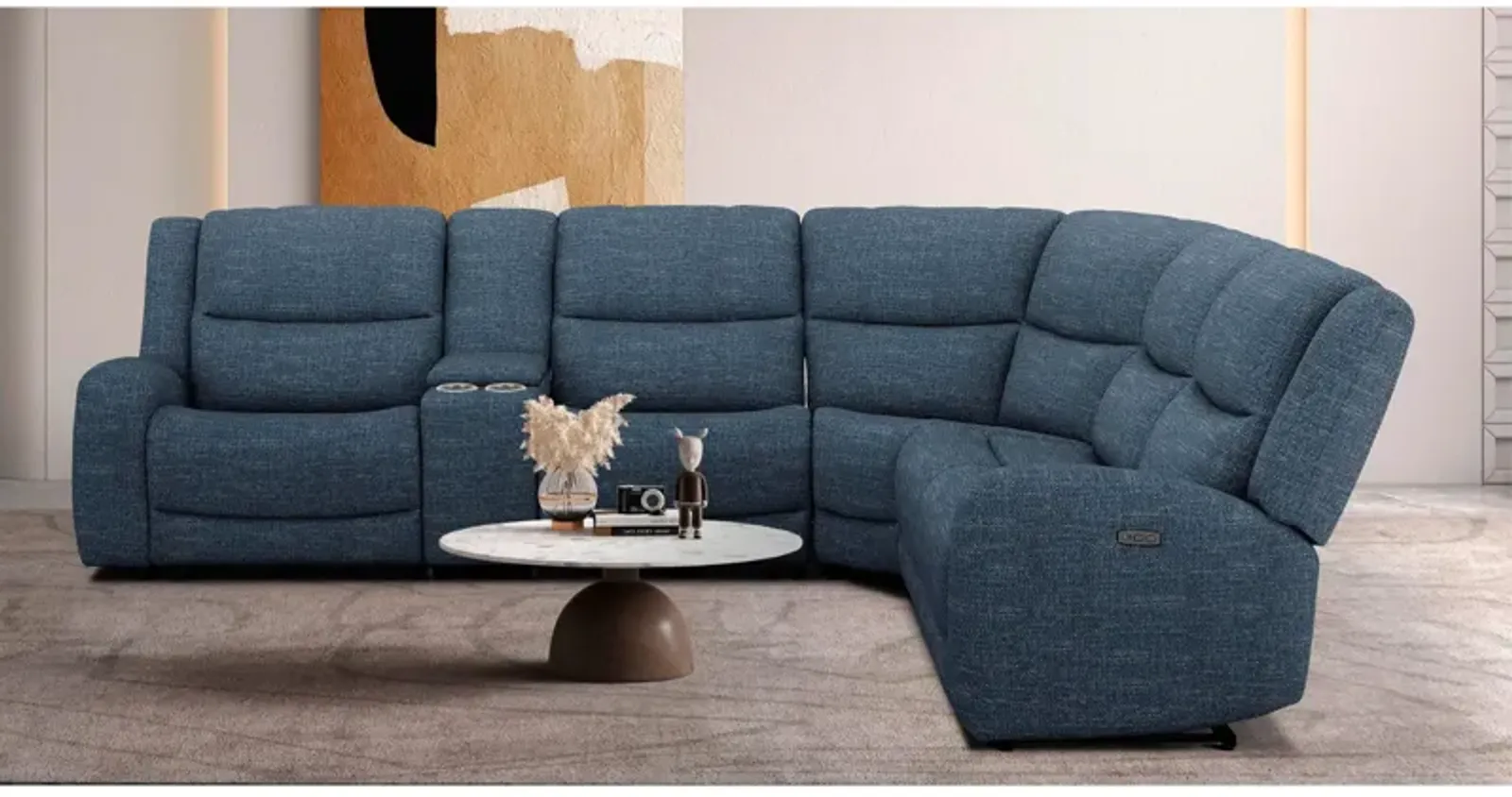 Grayson 6 Piece Sectional with 2 Power Ends and 2 Power Armless