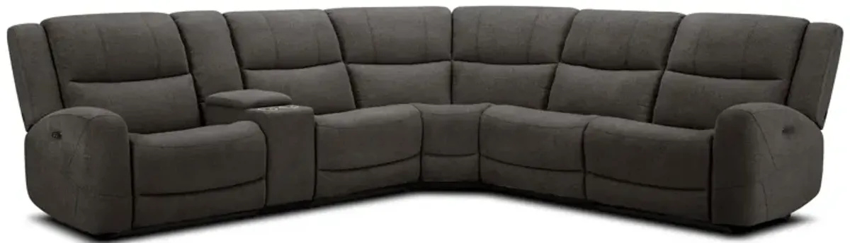 Grayson 6 Piece Sectional with 2 Power Ends and 1 Power Armless