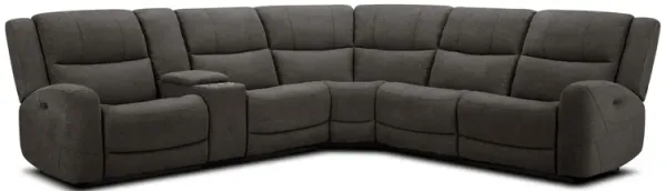 Kuka Home Grayson 6 Piece Sectional with 2 Power Ends and 1 Power Armless