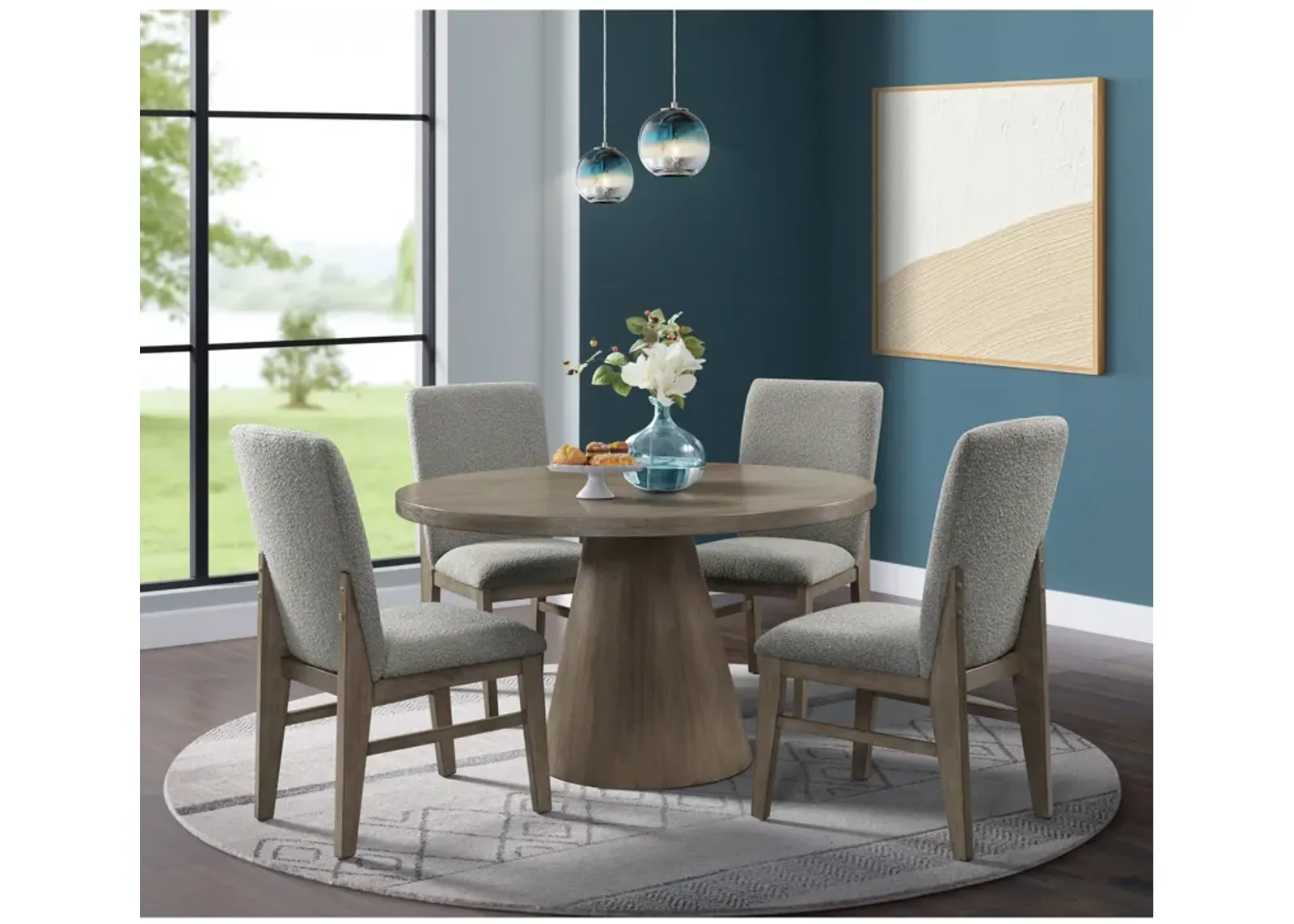 Portland 5 Piece Round Dining Set