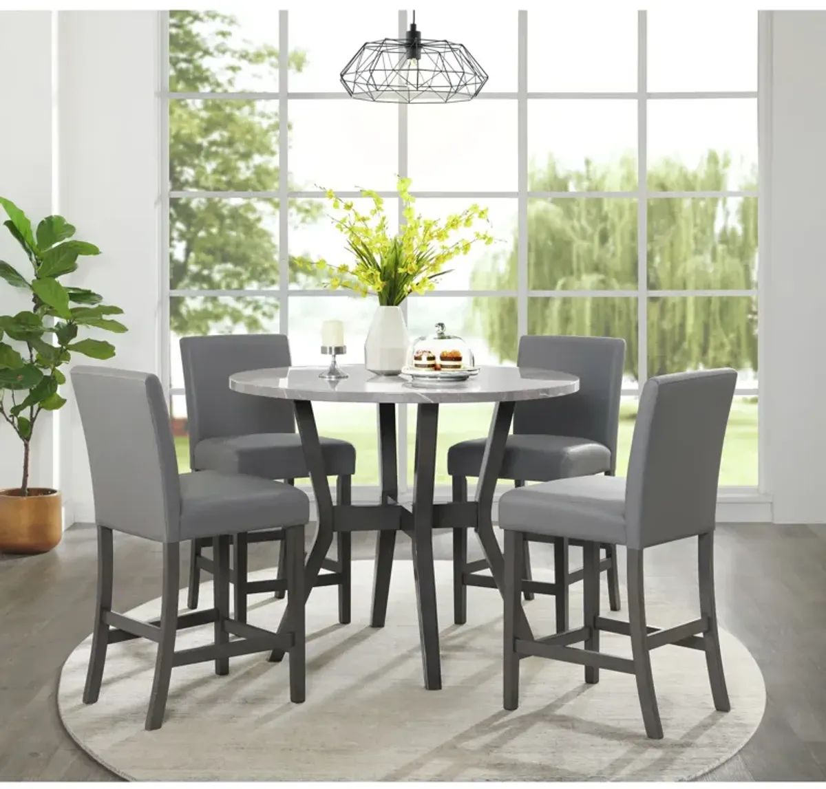 Ambridge 5 Piece Counter Dining Set