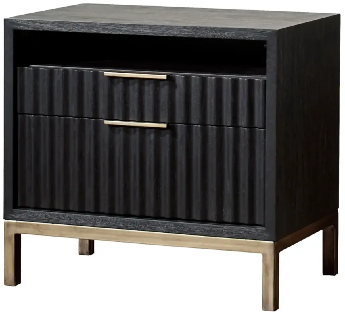 | Kentfield Nightstand | Black Drift Oak