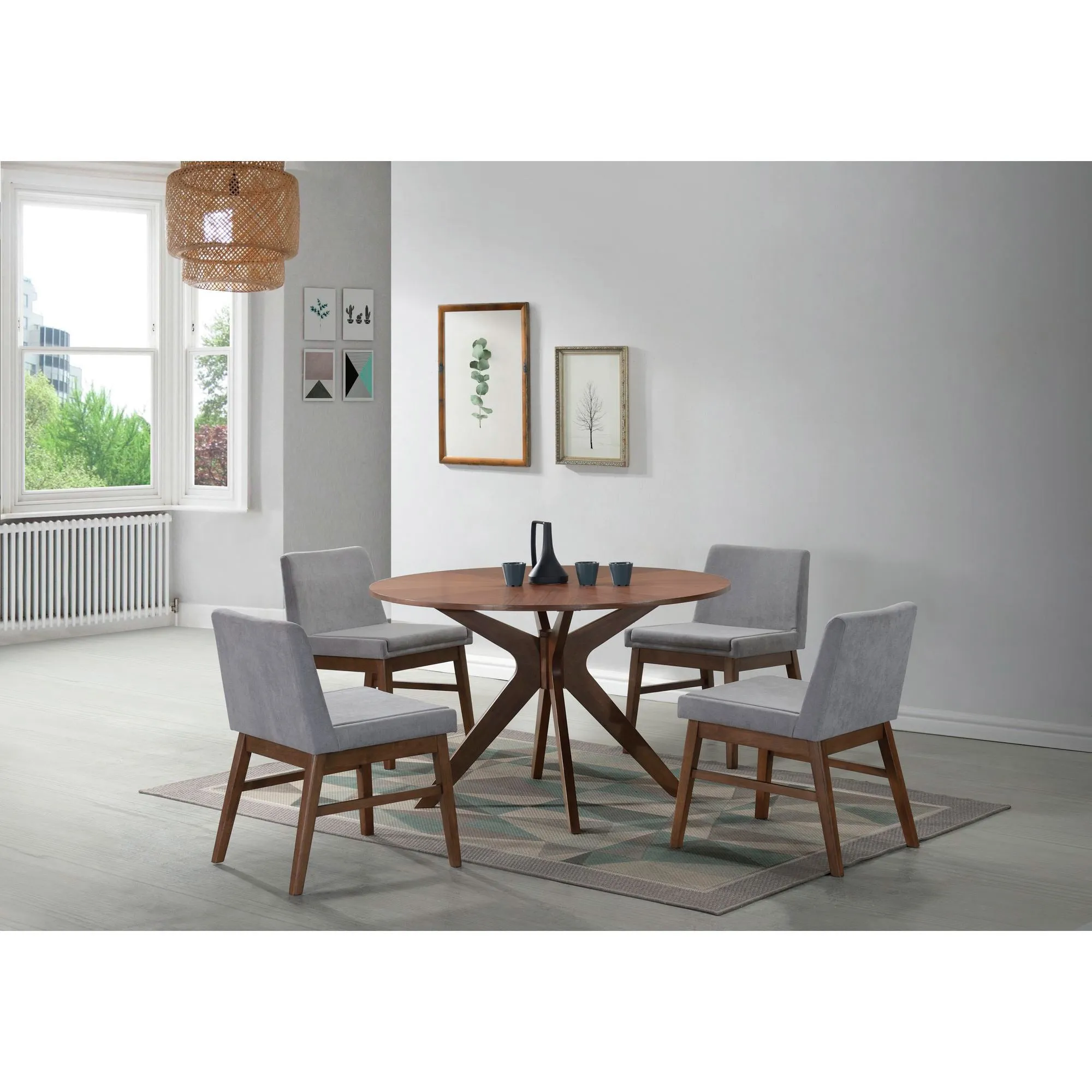 Elements | Weston 5 Piece Dining Set | Brown