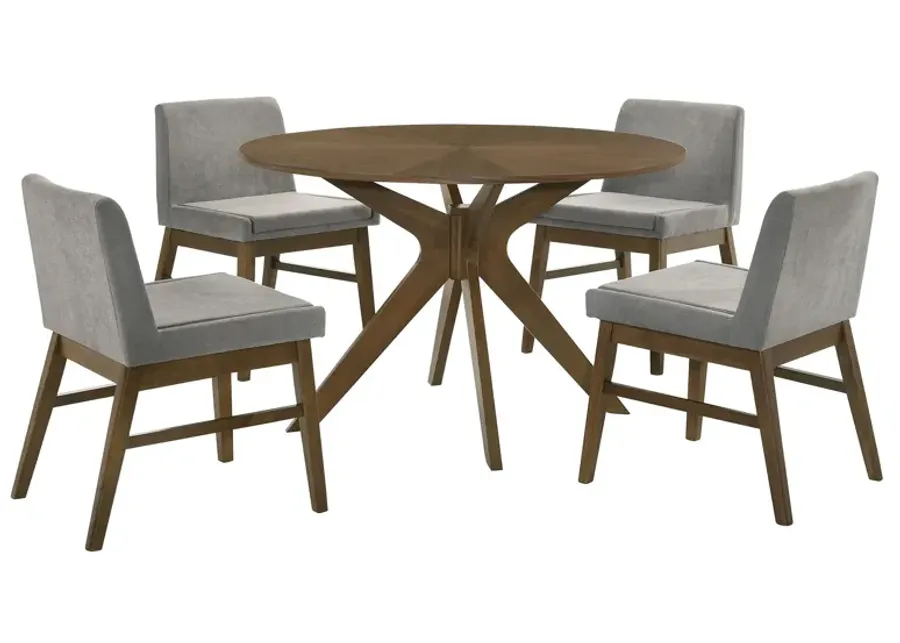 Elements | Weston 5 Piece Dining Set | Brown