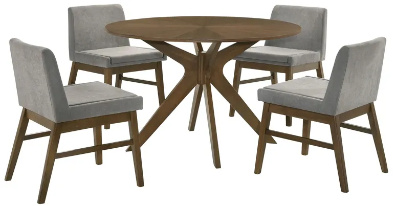 Elements | Weston 5 Piece Dining Set | Brown