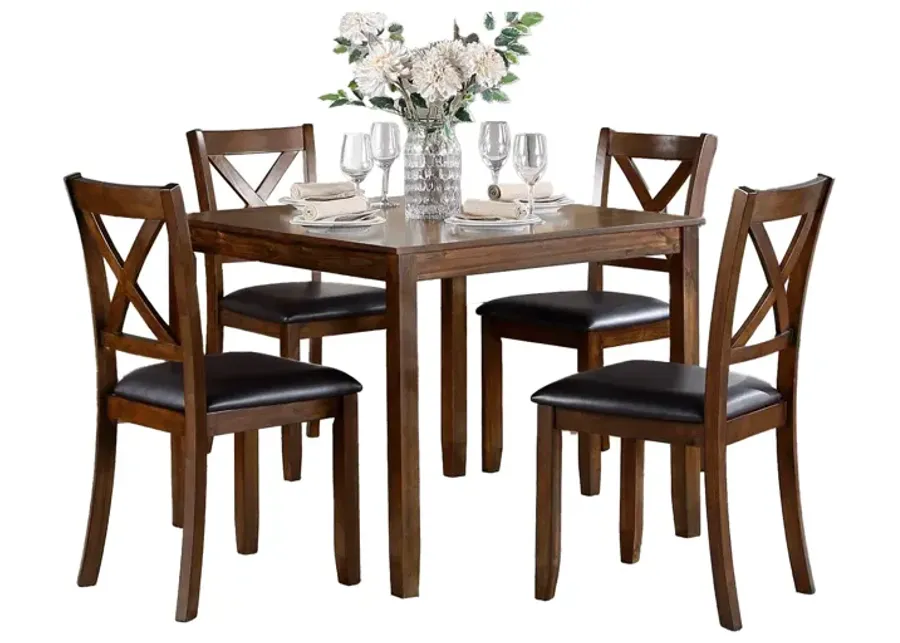 Titanic Furniture | Verona 5 Piece Dining Set | Brown