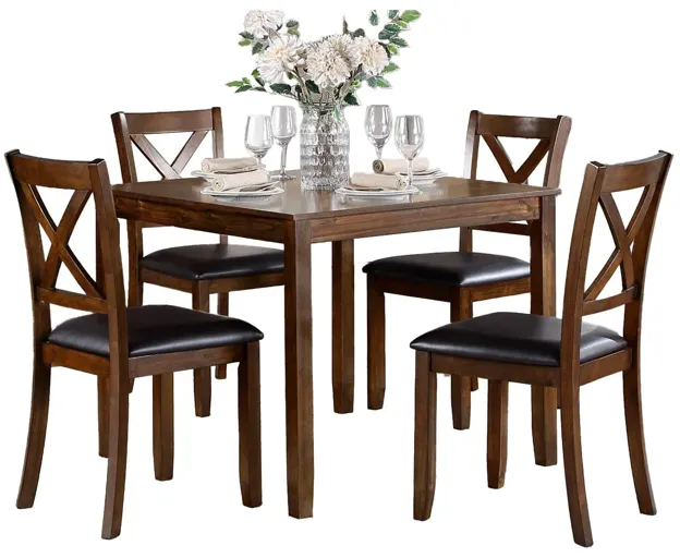 Titanic Furniture | Verona 5 Piece Dining Set | Brown