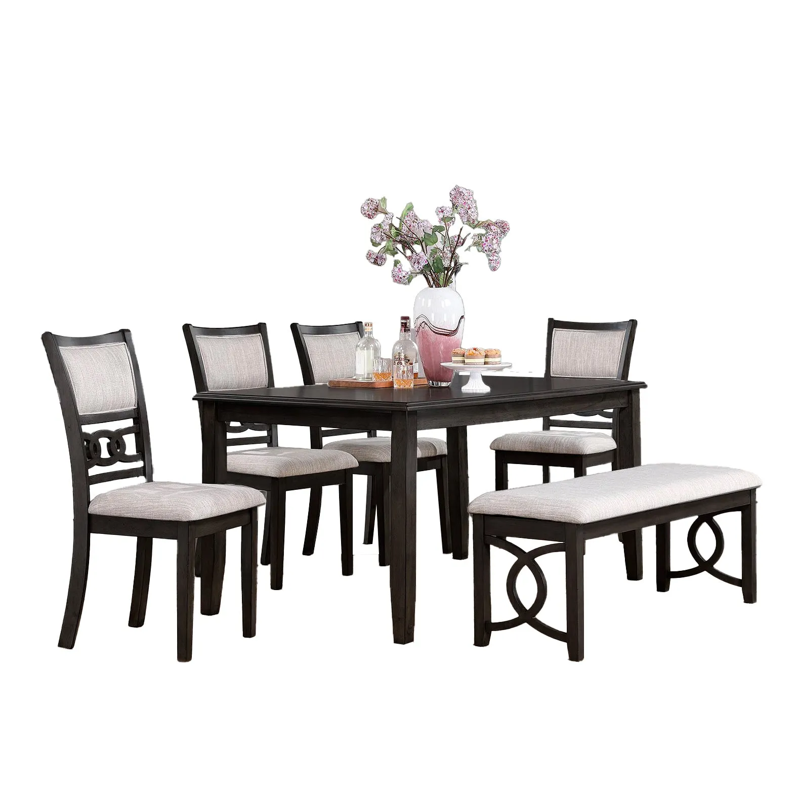 Titanic Furniture | Sabrinal 5 Piece Dining Set | Gray