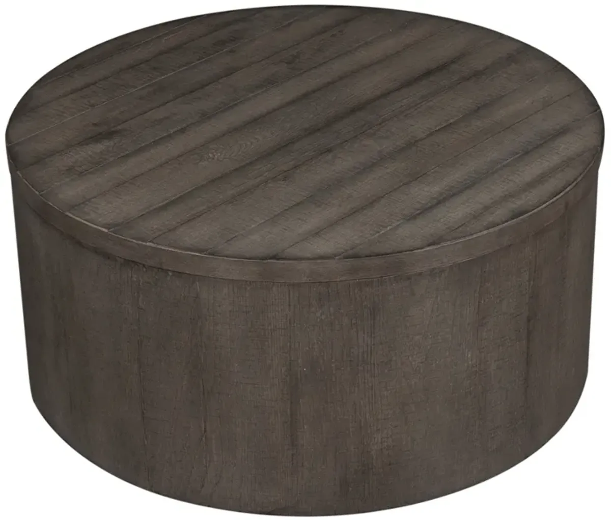 | Modern Farmhouse Drum Coffee Table | Dusty Charcoal