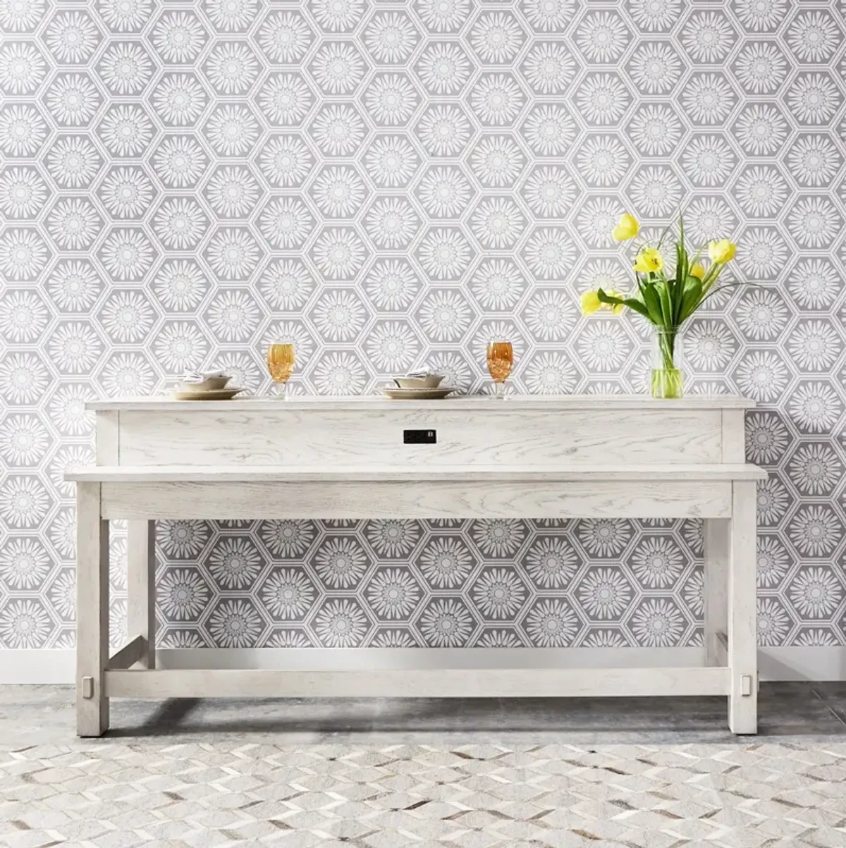 Liberty Furniture Modern Farmhouse Console Bar Table