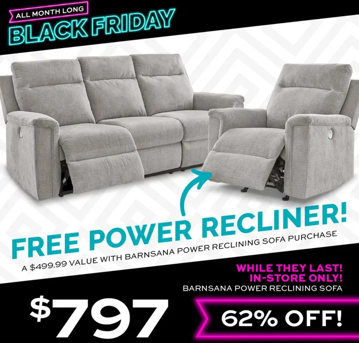 Ashley Furniture | Barnsana Power Reclining Sofa