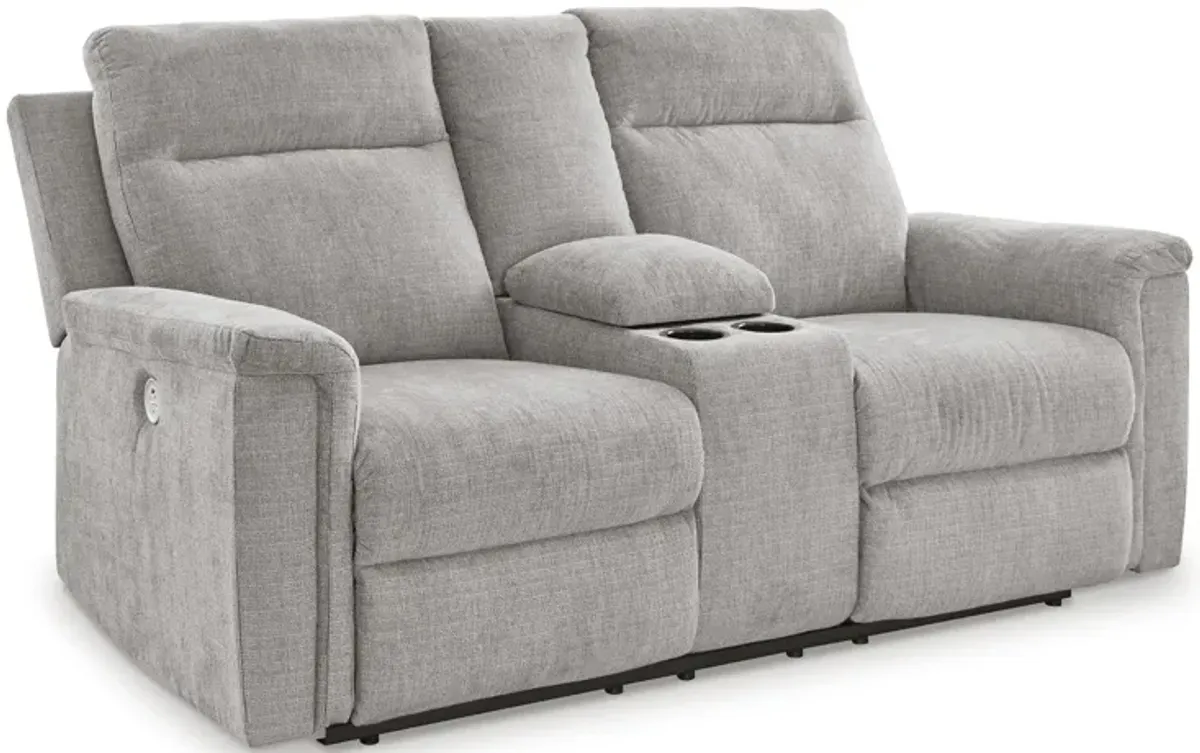 Barnsana Power Reclining Console Loveseat