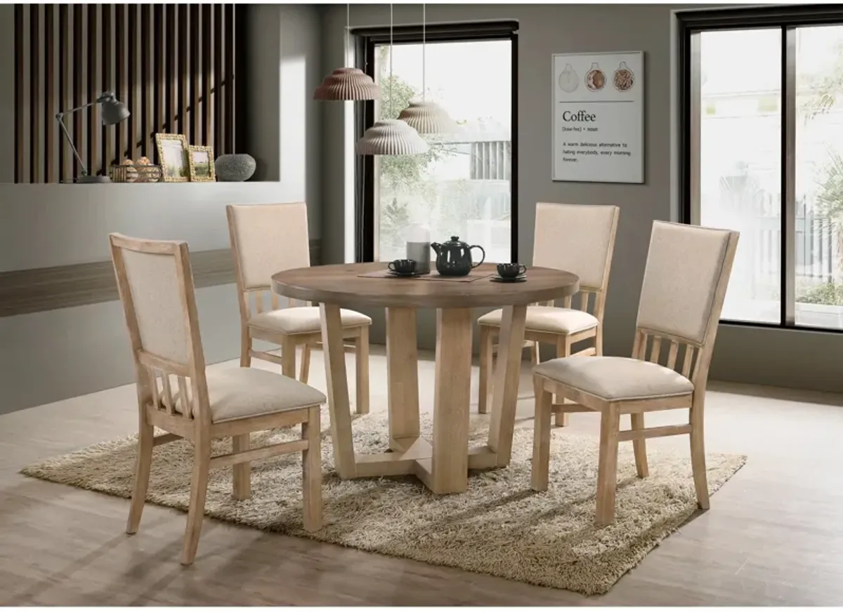 | Brutus 5 Piece Round Dining Set | Vintage Walnut