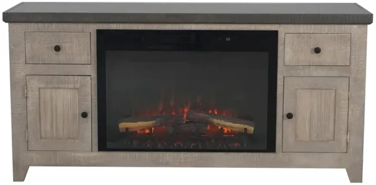 Lau 67 Inch Fireplace Console