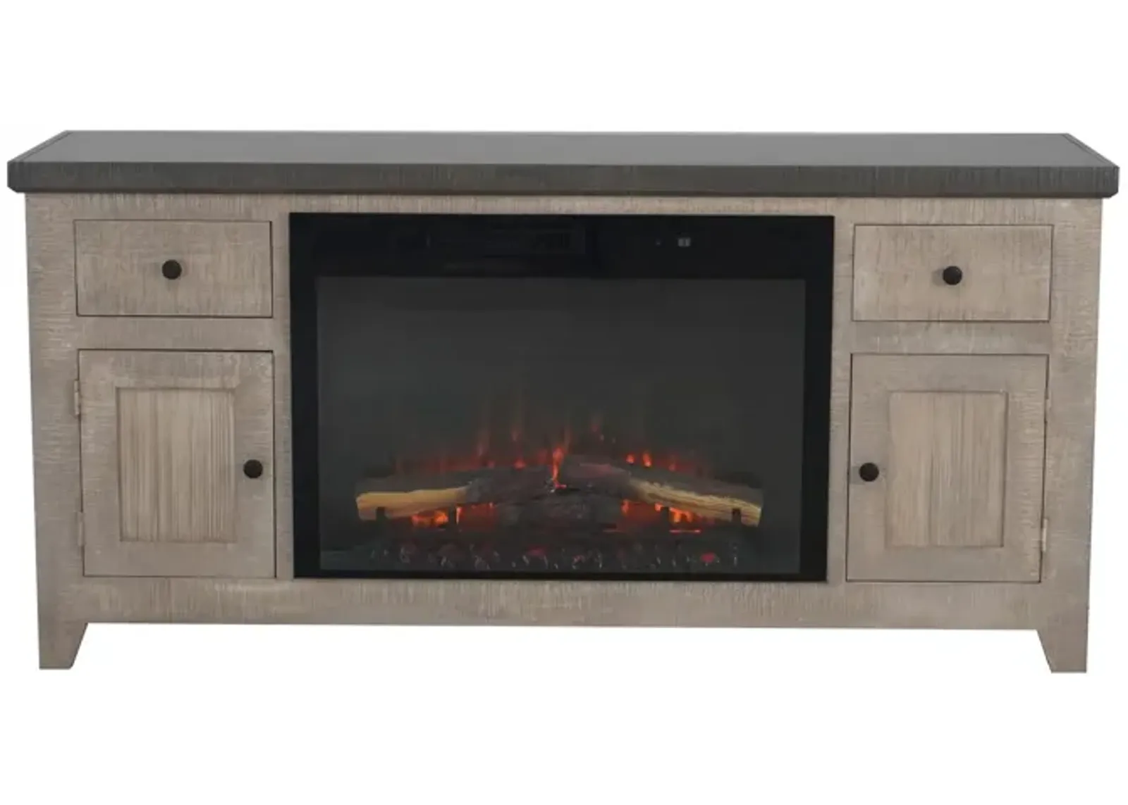 | Lau 67" Fireplace Console | White Fir