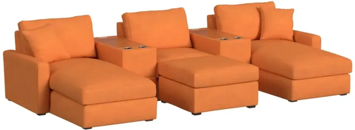 Simply Elements The Movie Lover 6 Piece Sectional