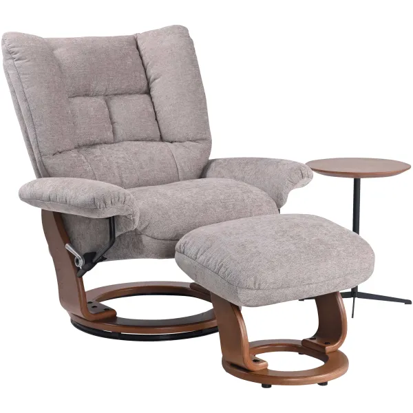 Benchmaster Bubba Swivel Recliner with Ottoman