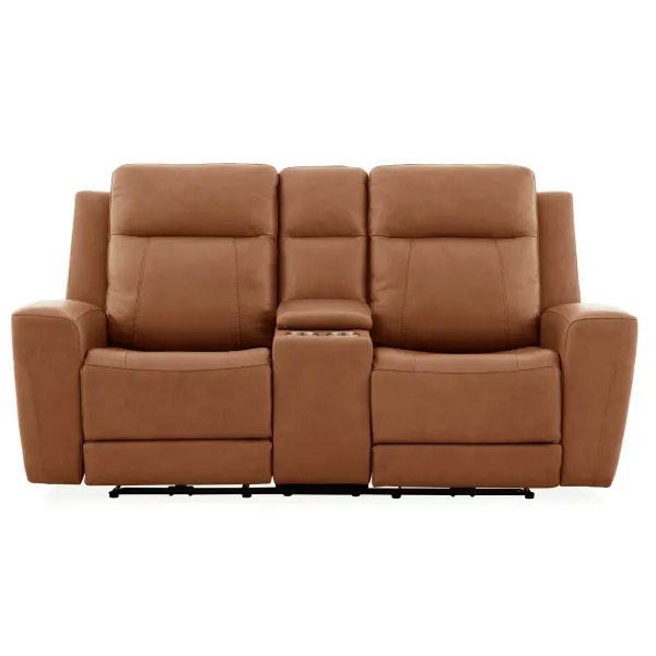 Kuka Home Gavin Dual Power Console Reclining Loveseat