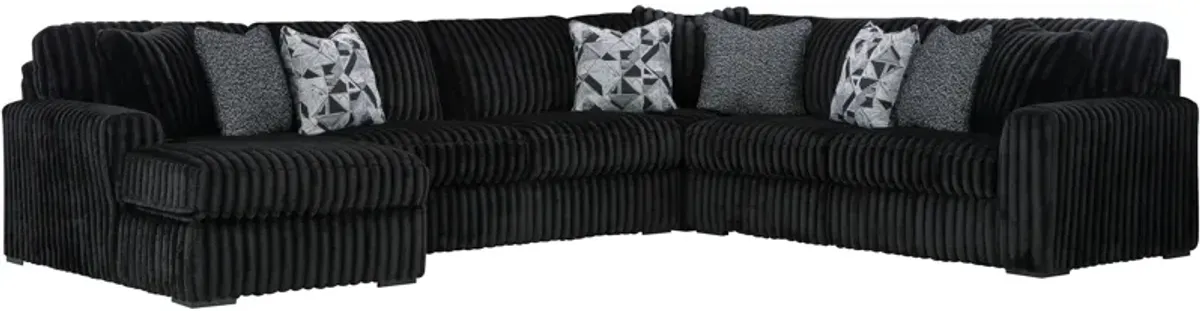 Ashley Furniture Midnight-Madness 4 Piece Modular Sectional with Left Chaise