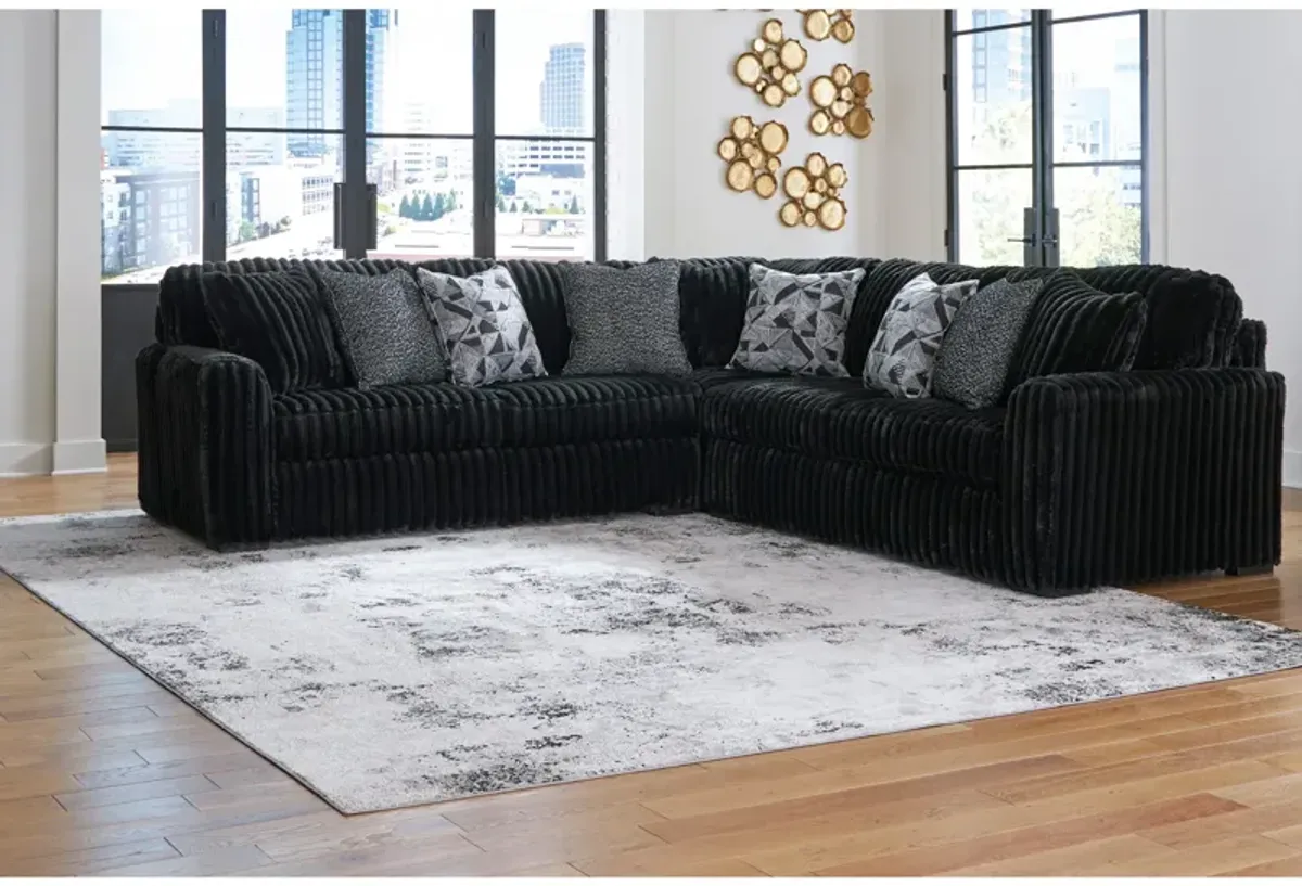 Midnight Madness 3 Piece Sectional