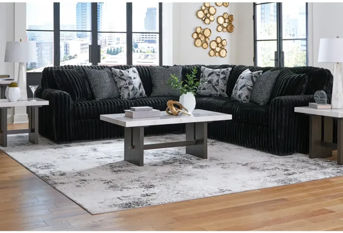 Midnight Madness 3 Piece Sectional