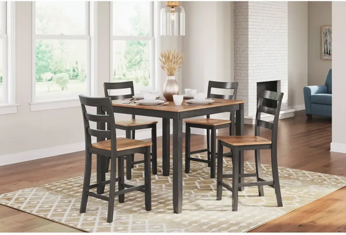Ashley Furniture Gesthaven 5 Piece Square Counter Dining Set