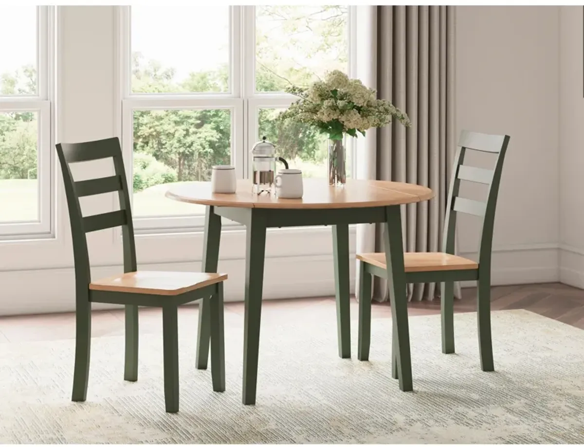 Ashley Furniture Gesthaven 3 Piece Round Drop Leaf Dining Set