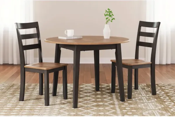 Ashley Furniture Gesthaven 3 Piece Round Drop Leaf Dining Set