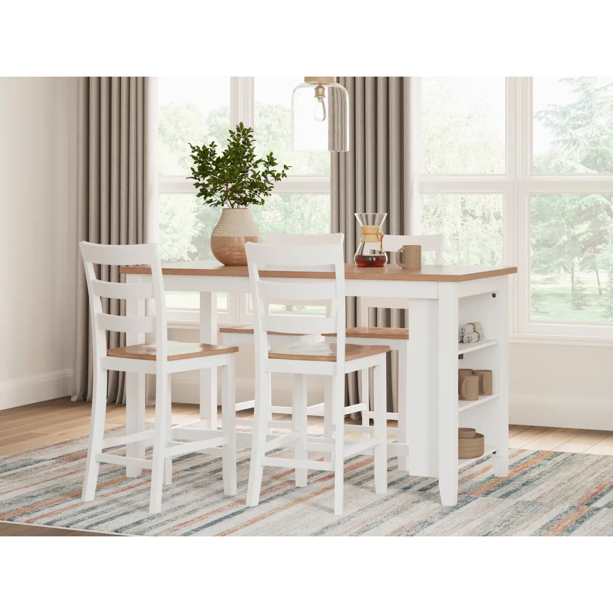 Ashley Furniture Gesthaven 5 Piece Rectangular Counter Dining Set