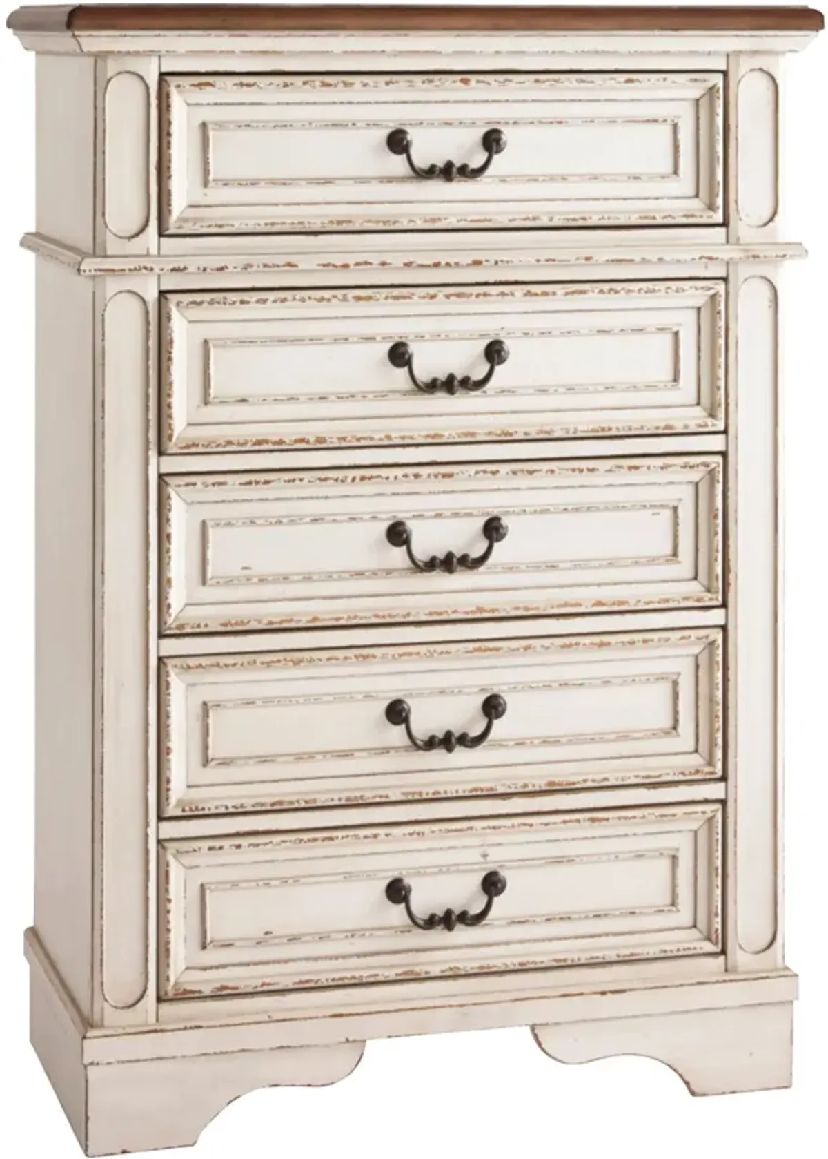 Ashley Furniture | Realyn Chest | Chipped White