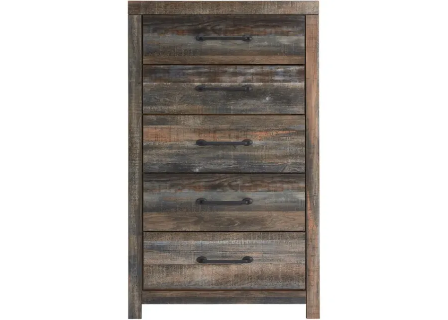 Drystan Brown 5 Drawer Chest