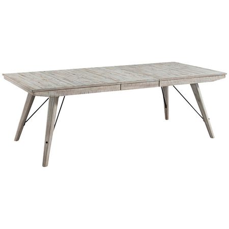 Modern Rustic Weathered White Dining Table