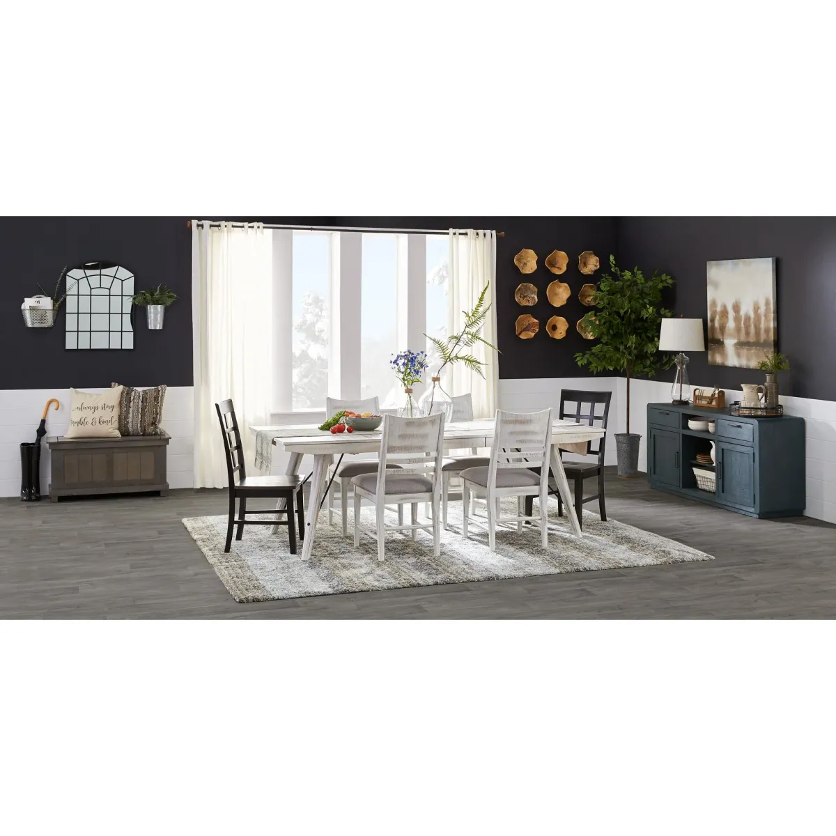 Modern Rustic 5 Piece Dining Set