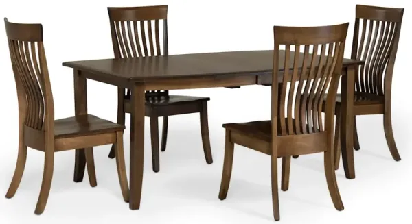 Hatfield 5-Piece Rectangular Table Dining Set with Kennebec Side Chairs