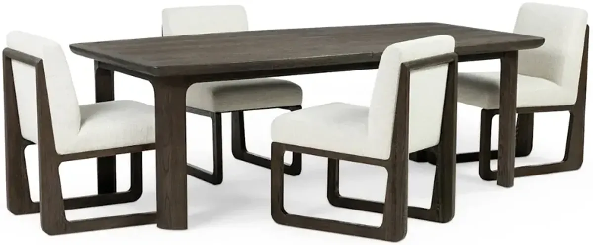 Modern Sable 5 Piece Rectangular Dining Set