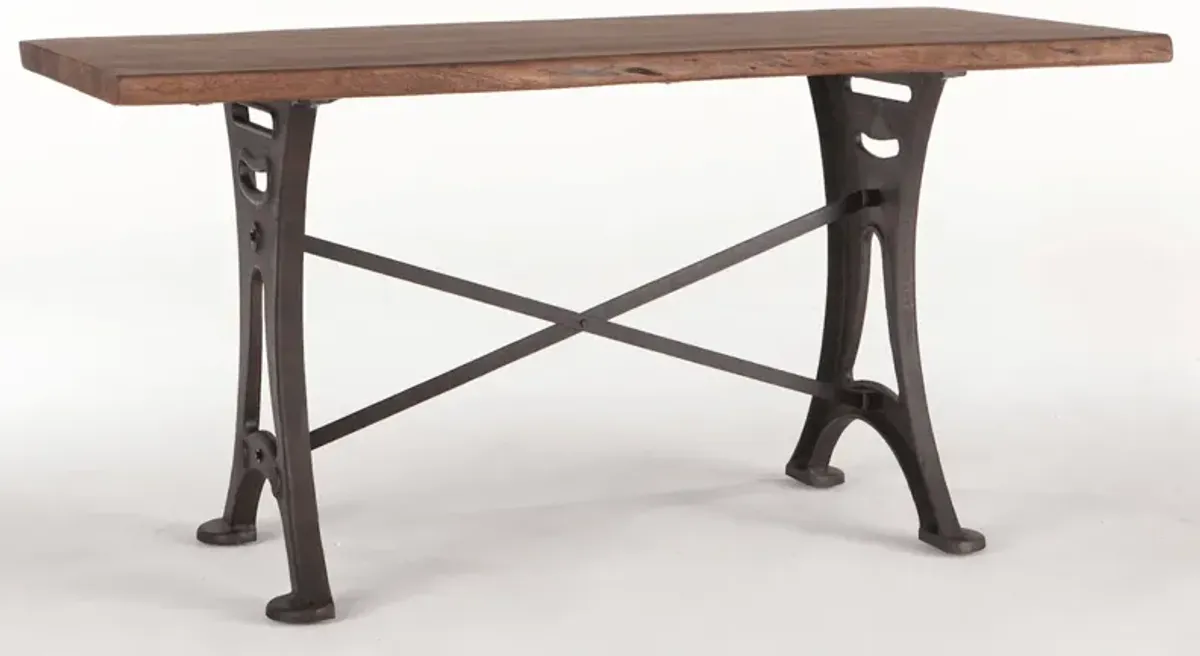 Organic Forge 5-Piece Counter Dining Set w/ Portofino Brown Counter Stools