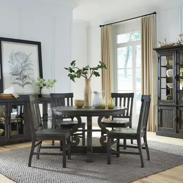 Treble II 5-Piece 48-Inch Round Dining Table Set - PEPPERCORN