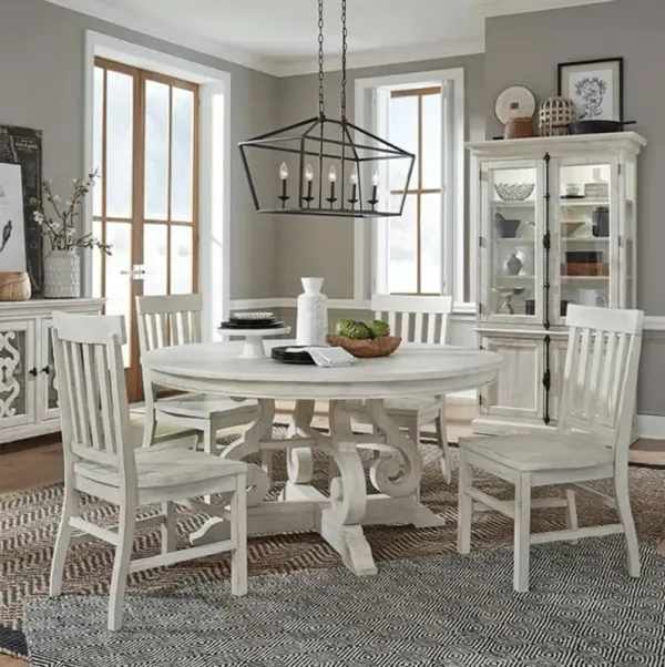 Treble III 5-Piece 60-Inch Round Set - ALABASTER