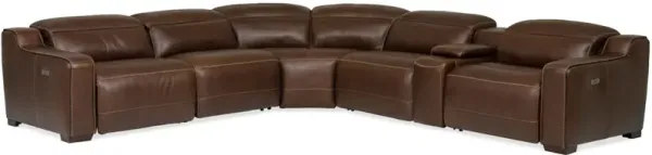 Reed Leather 6-Piece Power Reclining Sectional