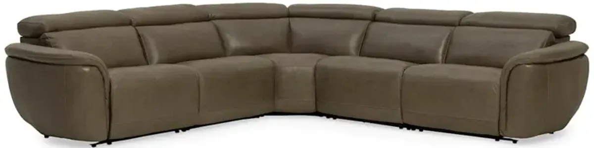 Oliver 5pc Leather Reclining Sectional