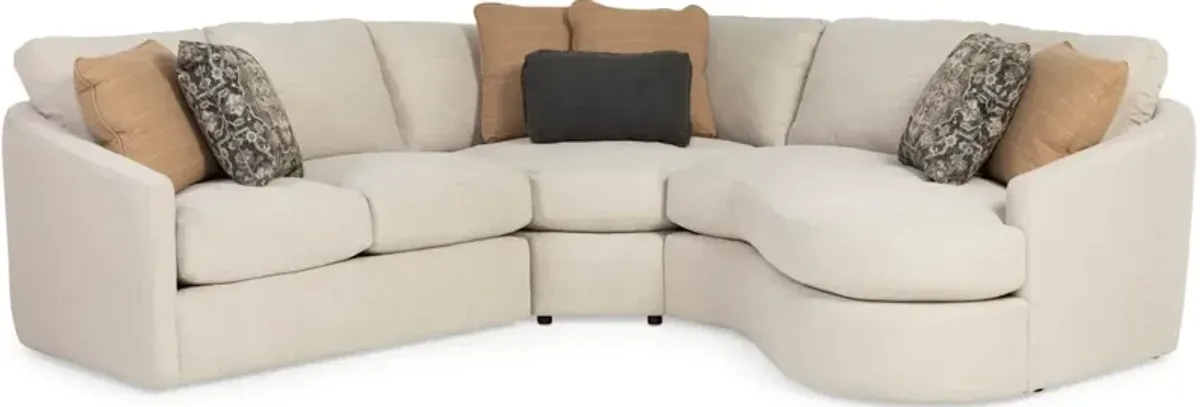 Ira 3 Piece Sectional with RAF Cuddler