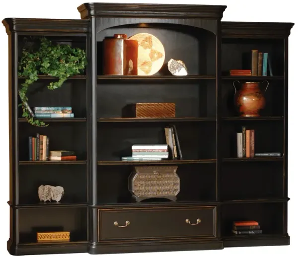 Rutherford 3PC Executive Bookcase Wall