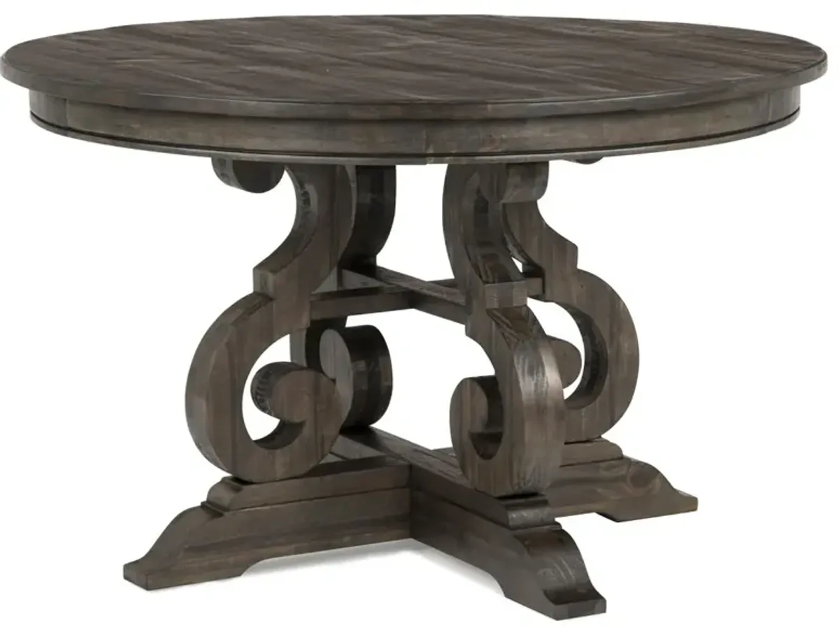 Treble II 48 Inch Round Dining Table - PEPPERCORN