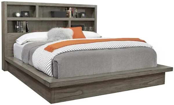 Modern Loft II Queen Storage Platform Bed - Greystone
