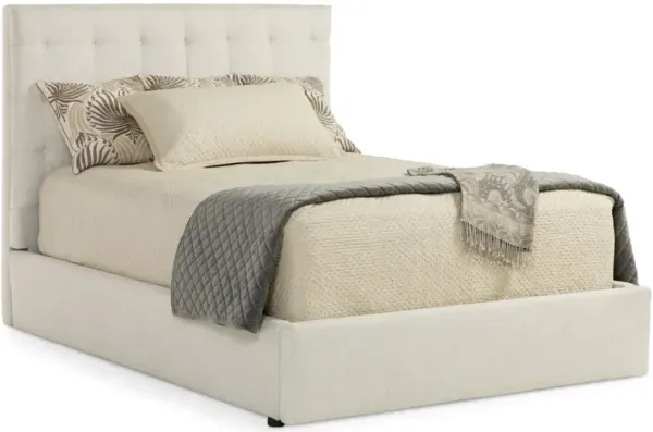 Abby Queen Upholstered Storage Bed - Natural