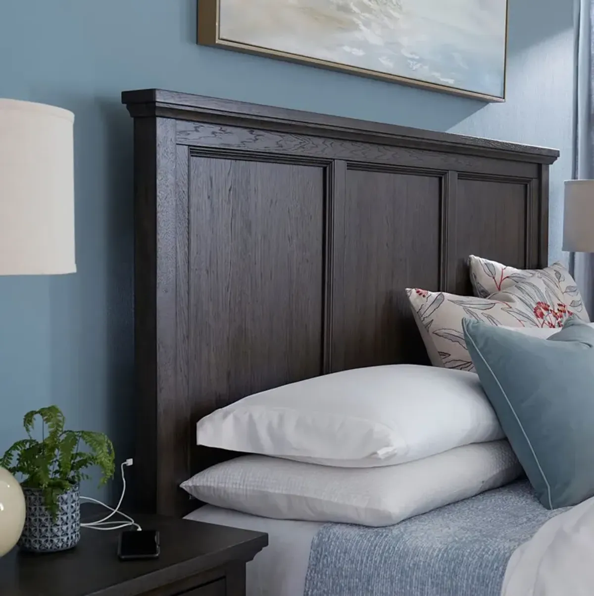 Cambridge King Panel Storage Bed - Cracked Pepper