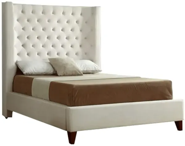 Olivia King Upholstered Bed - IVORY