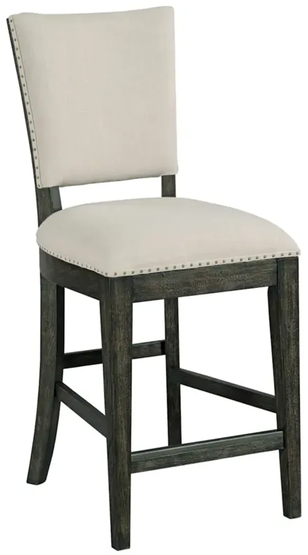 Plank Road Kimler Upholstered Counter Height Chair - CHARCOAL