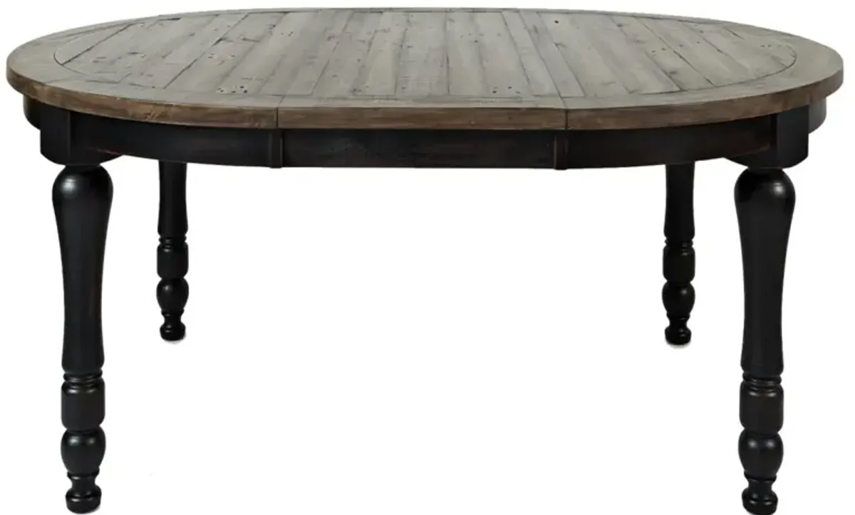 Ginger Round to Oval Dining Table - Black