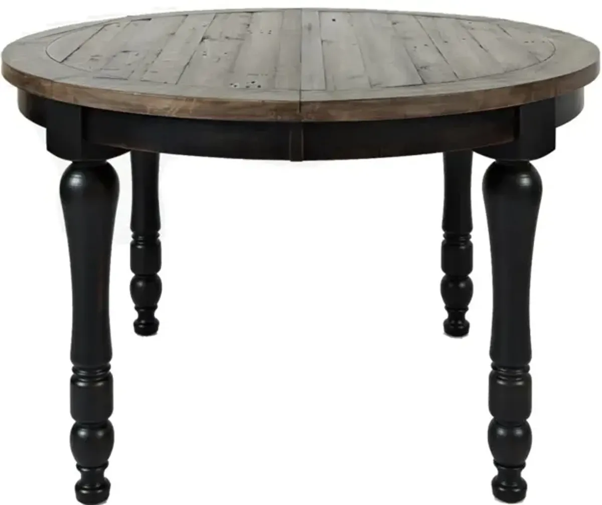 Ginger Round to Oval Dining Table - Black